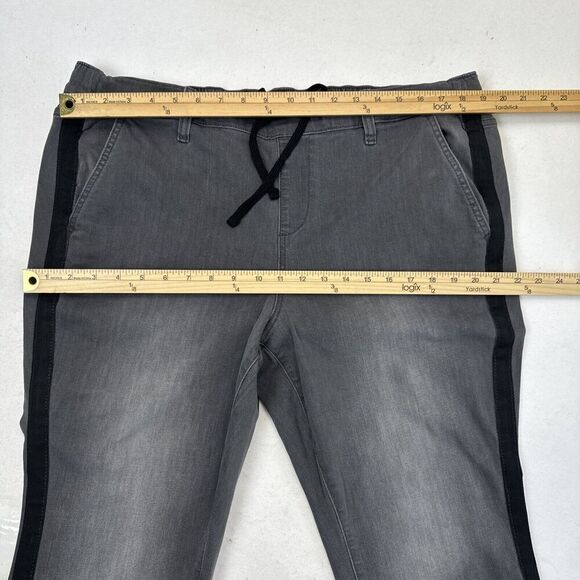 Torrid Pants Sz 2- 18/20 Gray Crop Pull on Boyfriend Jeans Straight Mid-Rise - Picture 7 of 16